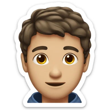 Brunette guy with hazel eyes sticker