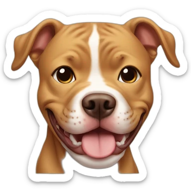 Cute light brown Pitbull winking sticker