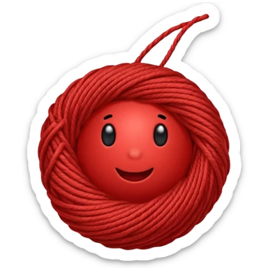 red ball of yarn sticker