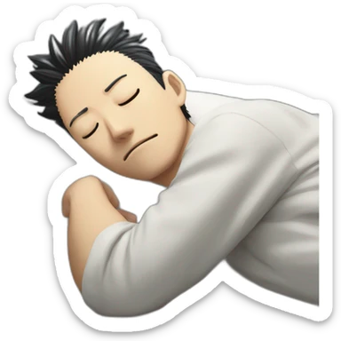 gojo satoru from jujutsu kaisen sleeping sticker