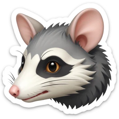 opossum side view sticker