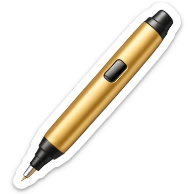 golden permanent marker emoji, with a label sticker