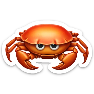Crab with a tie sticker