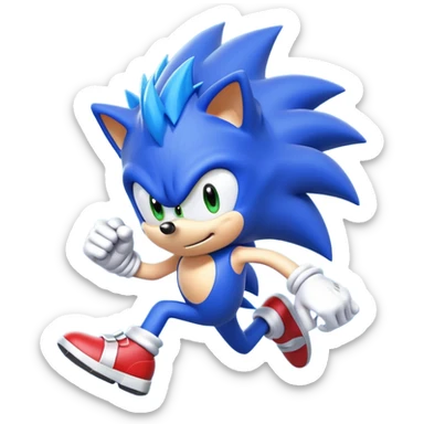 Make sonic the hedgehog to a pose sticker