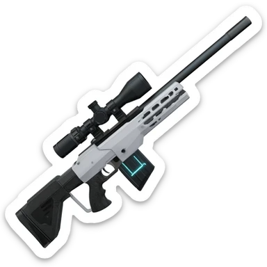 white void futiristic sniper rifle sticker