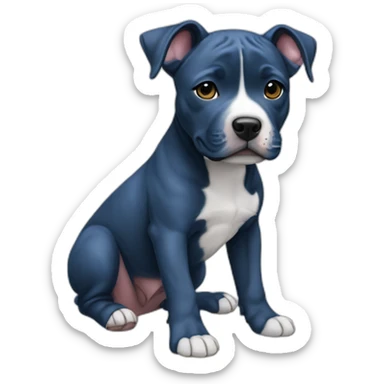 Blue Staffordshire bull terrier puppy  sticker