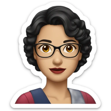 Canadian baroness with black hair from Edmonton Alberta  sticker