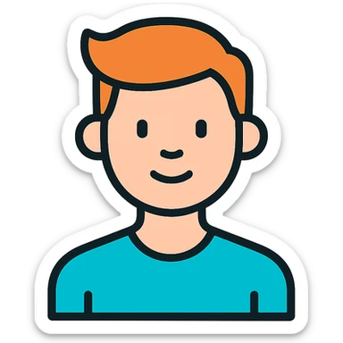 A young man sticker