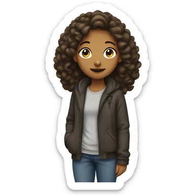 A girl on the street  sticker