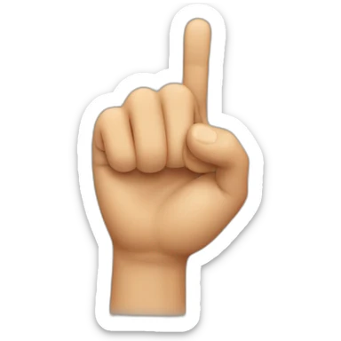 Punch third finger up hand gesture sticker