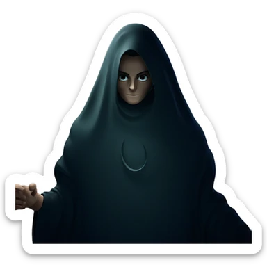 mysterious figure in shadows sticker