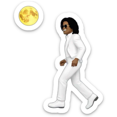 Mickel Jackson moon walk sticker
