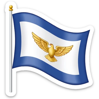 a white waving flag with the word 'Victory' on it. sticker