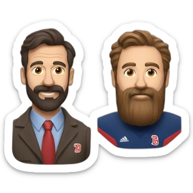 Ted Lasso and Coach Beard  sticker