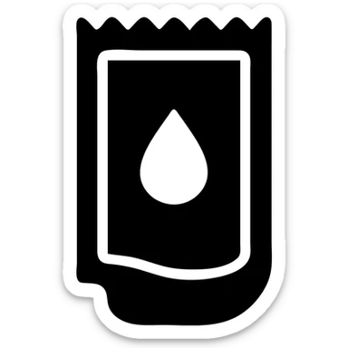 A sauce in a fast food packaging sticker