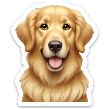 A very cute golden retriever sticker