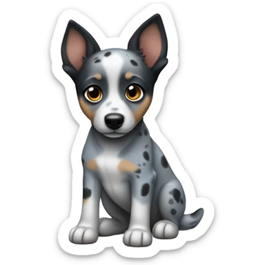 blue heeler puppy sticker