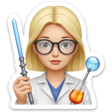 Glass Blower woman sticker