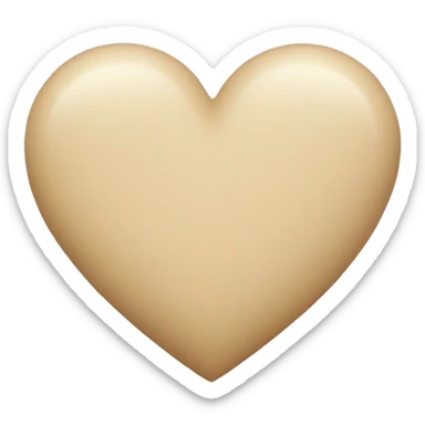 Beige heart  sticker