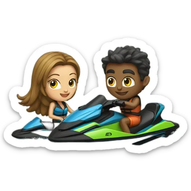 couple Jetski sticker