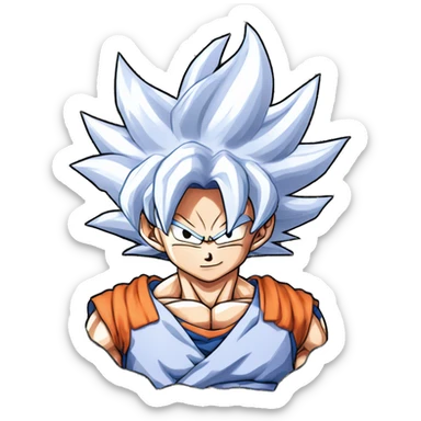 goku ultra instinct with aura sticker