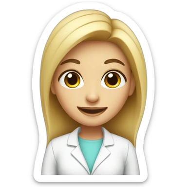 Dentist girl eyes smile sticker