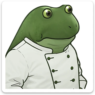 bufo in a chef coat sticker