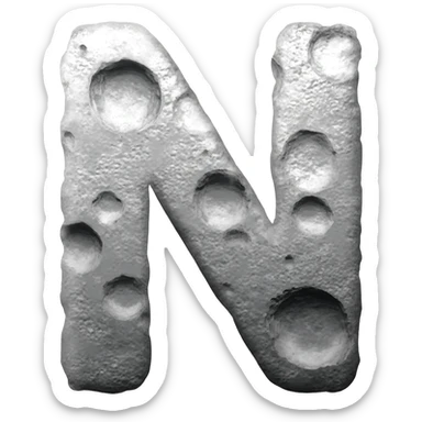 N with moon vibes sticker