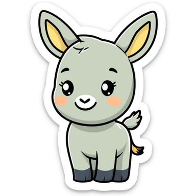 Heba with donkey ears sticker