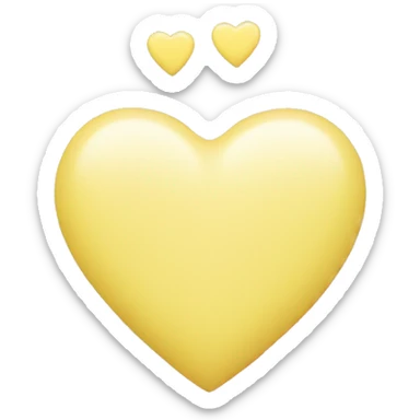 Pastel yellow heart sticker