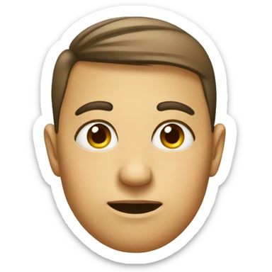 Face with bags under eyes sticker