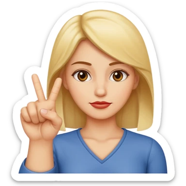 Female shaking finger saying no sticker