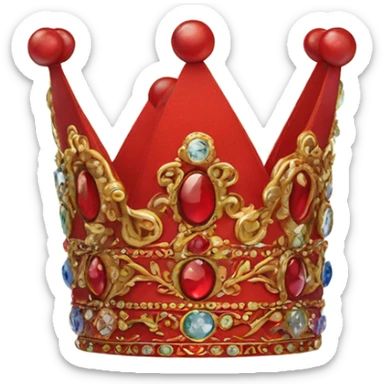 Red crown sticker