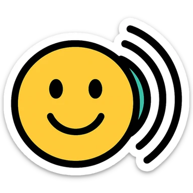 smiley face with sonar sticker