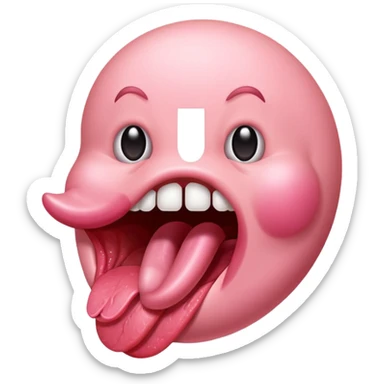 Une langue tendue avec inscrit 99 dessus sticker