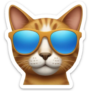 Cat with sunglasses sticker