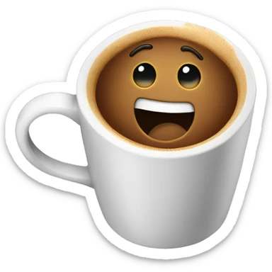 Coffee cup running  sticker