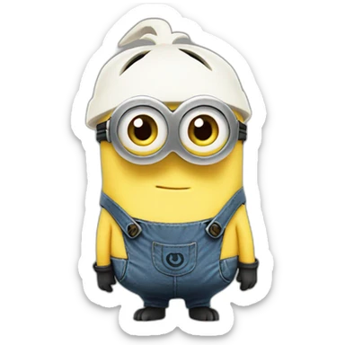 Minion with Pikachu ears and tail sticker