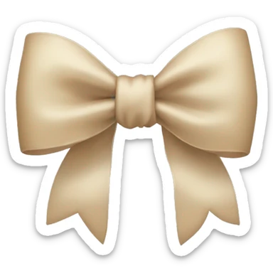 Beige bow sticker