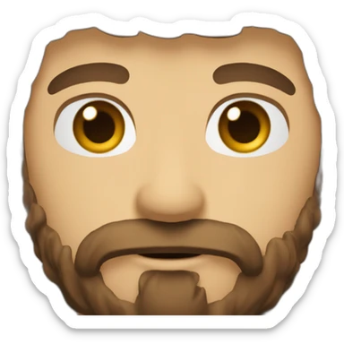 homme français chatain yeux marrons courte barbe sticker