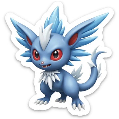 Elemental Plumbing Plunging Plume Plumaged Plumed Pipe Puntering Pivoting Glalie-Sneasel-Togetic-Pokémon-Fakémon-hybrid-creature sticker