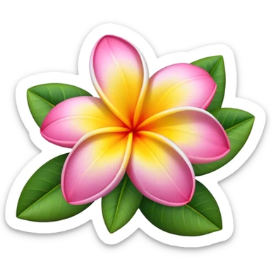 plumeria flower sticker