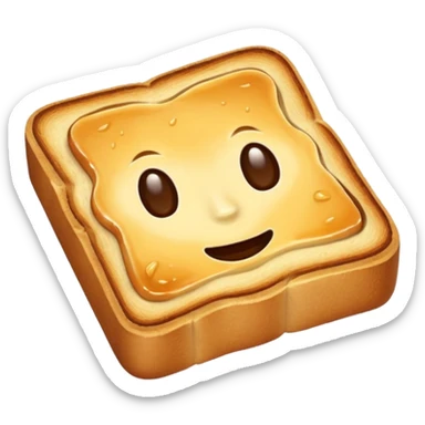 toasted bread on butter sticker
