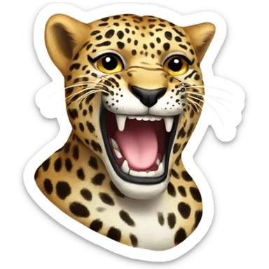 Leopard rawr sticker