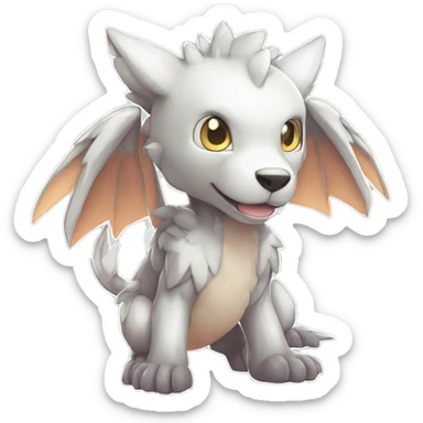 cute cool edgy beautiful shiny Digimon-Fakemon-animal full body sticker
