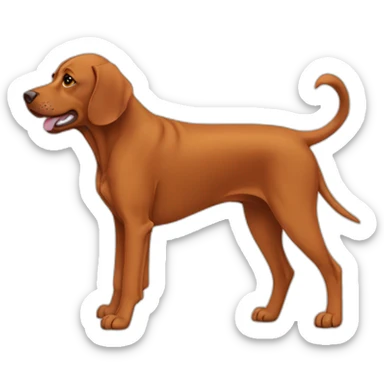 vizla dog walking sticker