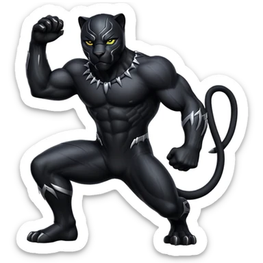 A black panther sticker