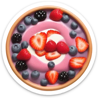 Smoothie bowl with berries sticker