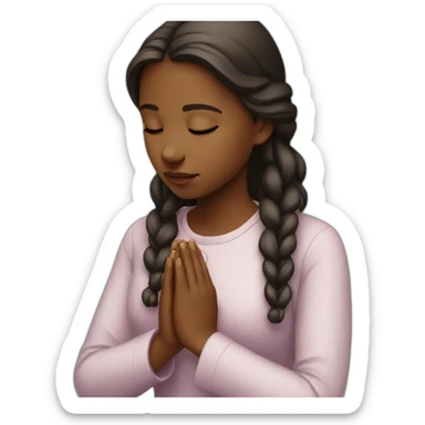 Girl praying  sticker