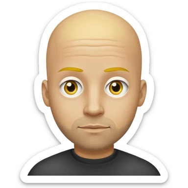 Omar Simpson character with bald yellow head, round eyes, and stubble beard sticker